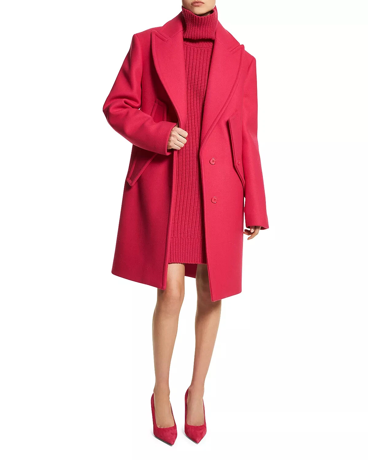 Cappotto Michael Kors Collezione Lana Melton Reefer TG 4