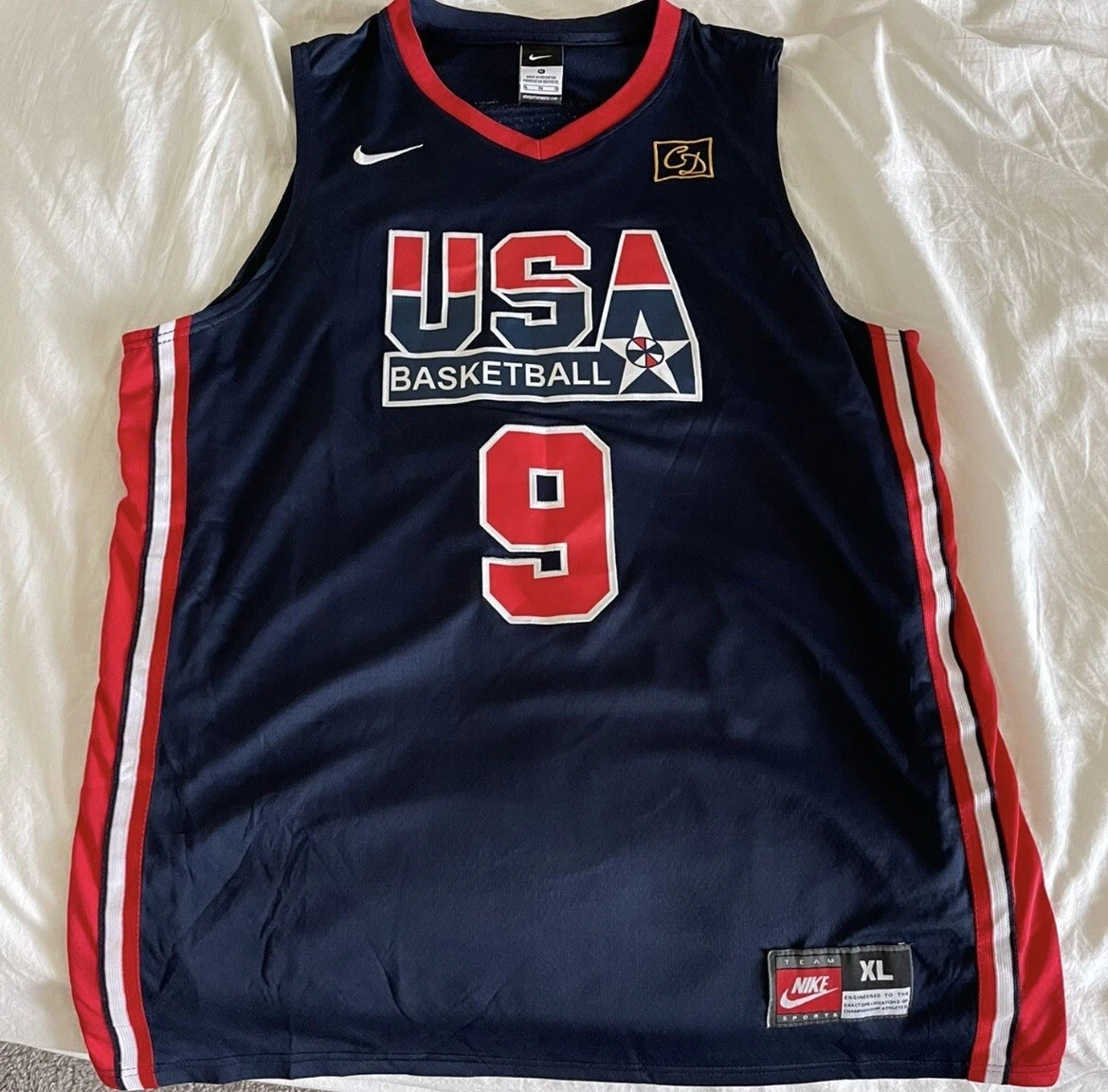 USA BASKETBALL SHIRT JERSEY NIKE #9 MICHAEL JORDAN