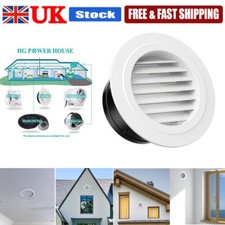 3/4/5/6/8" Air Vent Grill Cover Round Ducting Ventilation Fly Net Wall Ceiling