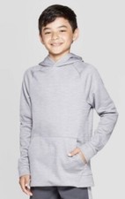 NEW Champion C9 Boy's Textured Tech Fleece Hoodie Gray Size Small 6-7 