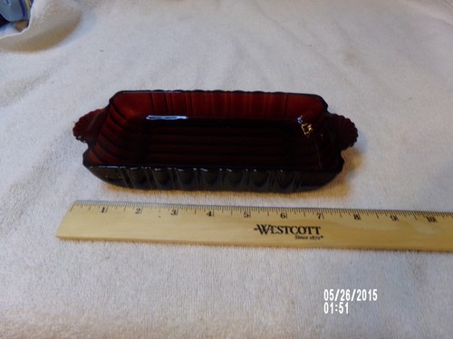 Vintage Anchor Hocking Royal Ruby Red Relish Tray