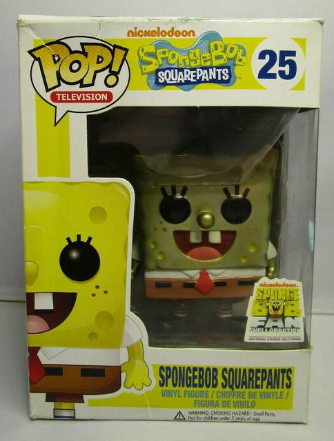 2013 Funko POP Spongebob Squarepants #25 METALLIC Fan Shellabration Figure & Box | eBay