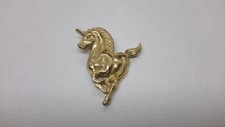 14K YELLOW GOLD UNICORN HORSE PENDANT