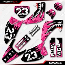 Pink Camo Savage Racing Graphics Kit fits Honda CRF230 03-07 CRF 230 Decals