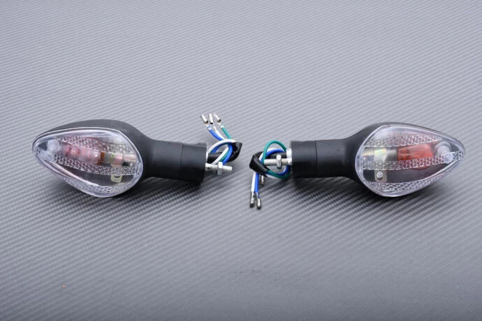 Paire Clignotants Avant D/G Blancs Clairs Pour HONDA CB600F Hornet 600 2005-06 - Photo 1/4