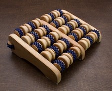 ZenToes Double Wooden Massage Roller w/ Acupressure Points Plantar Fasciitis