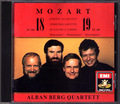 ALBAN BERG QUARTETT: MOZART String Quartet No.18 19 K.464 465 Dissonance EMI CD
