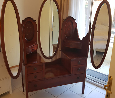 Antiker Mahagoni Schlafzimmer Schminktisch aus dem Jahr 1920 (viktorianische Ära)