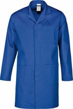 Arbeitsmantel Kittel Berufsmantel Laborkittel Mantel Berufskittel blau Gr XS-5XL