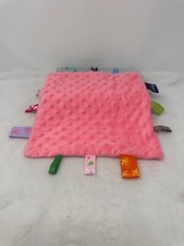Pink 10" by 10" Textured Lovey / Security Blanket Plush Toy by Heccei