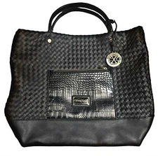 Christian La Croix black handbag with medallion charm