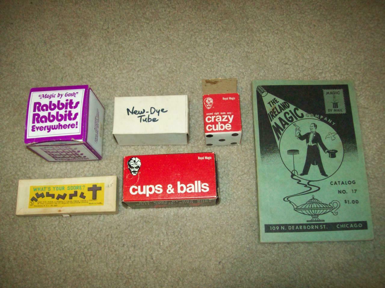vtg MAGIC TRICKS & IRELAND MAGIC CATALOG Rabbits Everywhere Crazy Cube BALLS  
