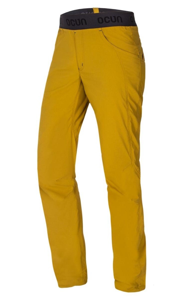 Ocun Mania Pantalones Hombre para Escalar Boulderhose Amarillo Seco Tabaco