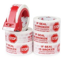 Stop Sign Sealing Tape PrePrinted " IF SEAL IS BROKEN,CHECK CONTENTS BEFORE A...