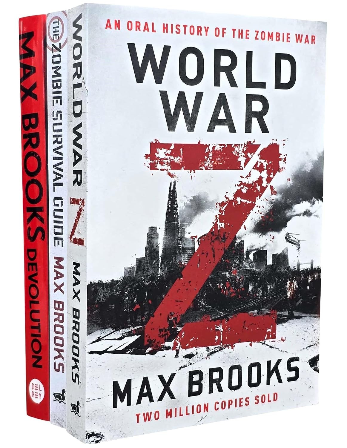 Prelude Books Light Max Brooks: World War Z, The Zombie Survival Guide & Devolution 3 Books Collection Set - Fiction - Paperback - Image 2