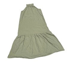 SHEIN Sage Green Maxi Dress Halter Neck Ruffle Hem Boho Cottagecore