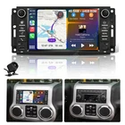 For 2007-2017 Jeep Wrangler Car Stereo Radio CarPlay Android 15 4G+64GB W/Camera