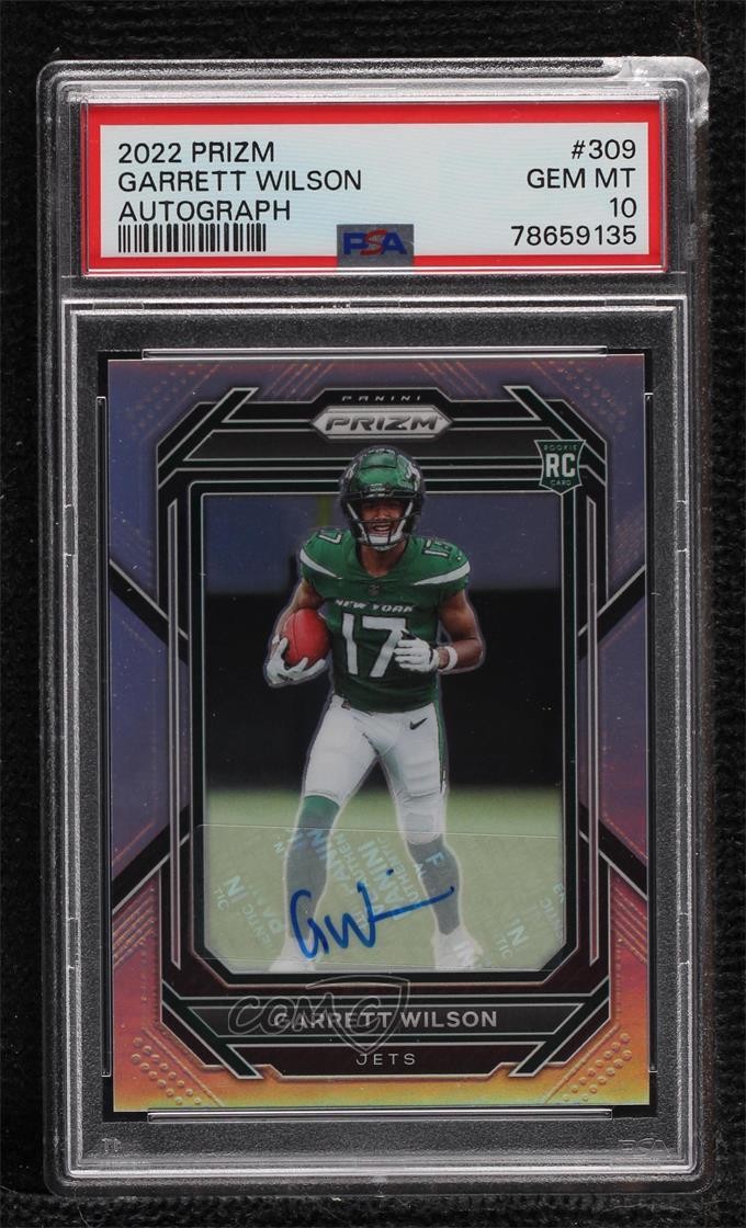 2022 Prizm Rookies Silver Garrett Wilson #309 PSA 10 GEM MT Rookie Auto RC 0we5