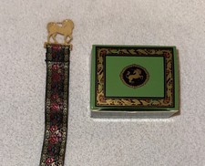 Vintage Bookmark Keepsake Gold Unicorn Woven ...