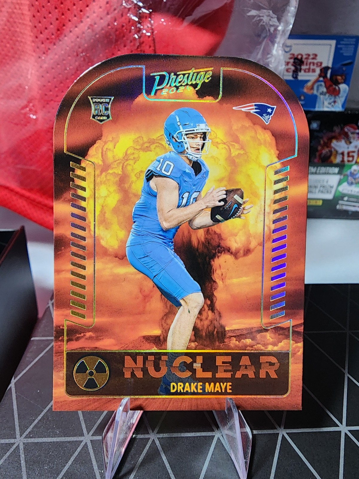 Drake Maye-2024 Panini-Prestige Nuclear Die-Cut RC Case Hit