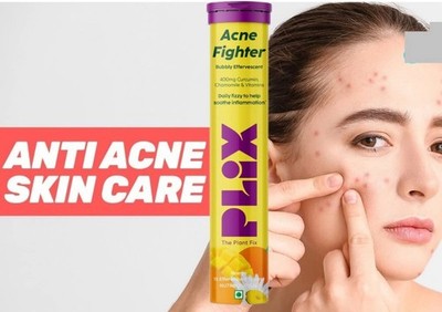 PLIX Acne Fighter (15 Effervescent Tablets) for Acne Free Glowing Radiant Skin