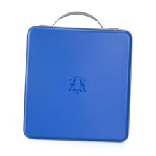 CD Case Hard Plastic Organizer Holder for Car Double 224 Capacity Blue