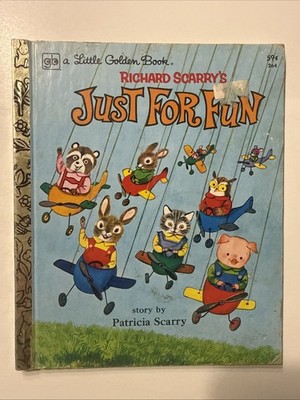 Just for Fun Little Golden Book VTG Richard Scarry 1978