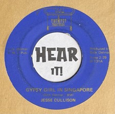 Haunting OH Teen Popcorn 45 JESSE CULLISON A Gypsy Girl TRUMPET RECORDING rare!