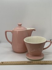 Melitta 102 Cafetera Rosa Pastel y Filtro Gotero (3 Piezas) 17cm