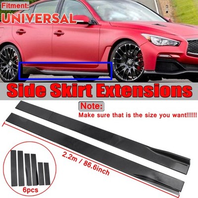 86.6'' Auto Seitenschweller Ansätz Sideskirts Erweiterung Glanz Schwarz Universal