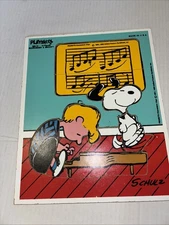 Vintage Schroeder & Snoopy Board Puzzle Peanuts Playskool 230-14 CL