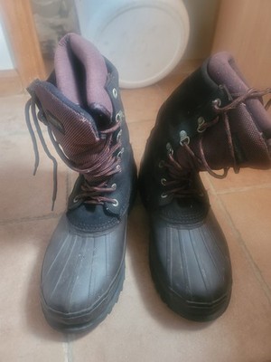 Cabela's Thinsulate Ultra Insulated Men's Leather Snow Boots Lace Up Black 11