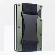 Metal RFID Wallet with AirTag Holder – Slim Tactical Men’s Card Holder