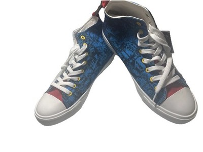New TM &DC Comics Superman Hi-Top Sneakers Men s 11.5 EU 45 Canvas Shoes Cap Toe