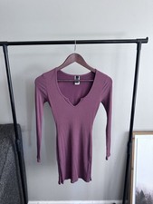 Windsor Bodycon Long Sleeve Dress SZ S Mauve Mini Dress