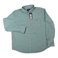 Vineyard Vines Mens Performance Slim Fit Tucker Shirt Green Plaid XXL NWT