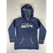 Seattle Seahawks NFL Apparel Womens Pullover Hoodie Navy Blue M Medium