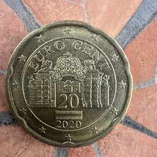 Austria 20 Euro Cent Coin Austria 2020. Circulated Coin Collectible Coin