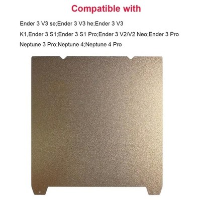 Goldene PEI Druckplatte für Creality Ender 3 V3, K1, KE, 3 Pro, Neptune 3 Pro