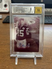 2017 Rookies & Stars Patrick Mahomes Autograph Printing Plate 1/1 BGS 8/10