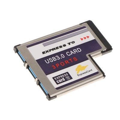 3-Port USB 3.0 54mm Express Card Adapter Konverterkarte Superspeed