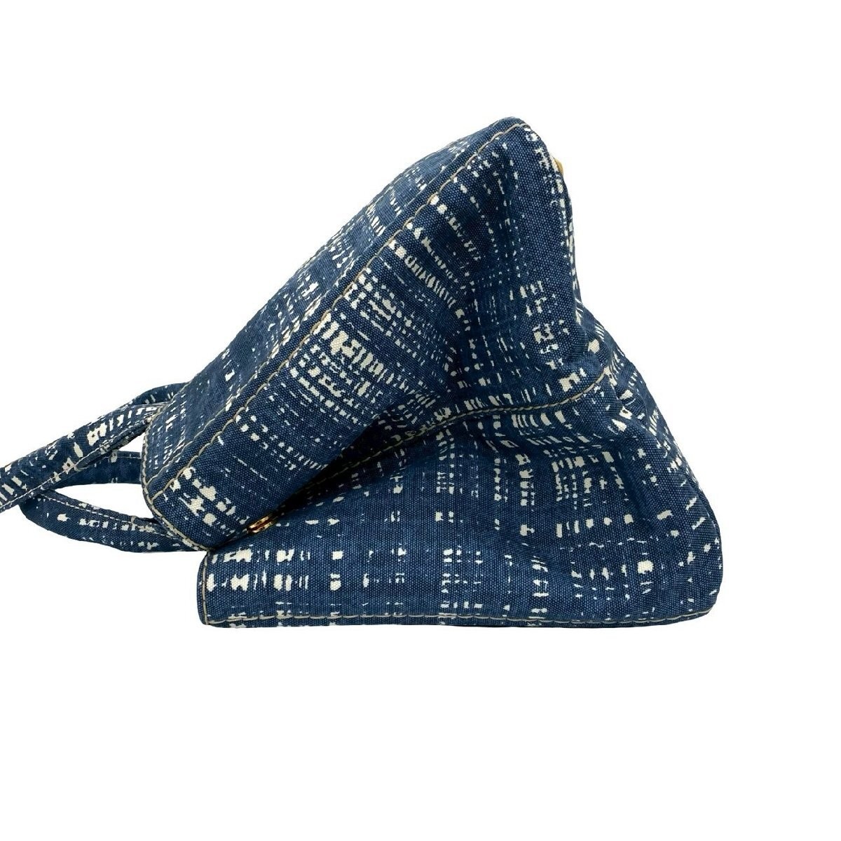 Item Bag with Card PRADA CANAPA Triangle Logo Plate Hardware Denim Pattern C thumbnail 6