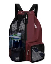 Mesh Drawstring Swim Bag with Wet Pocket for Beach, Gym, and Workouts