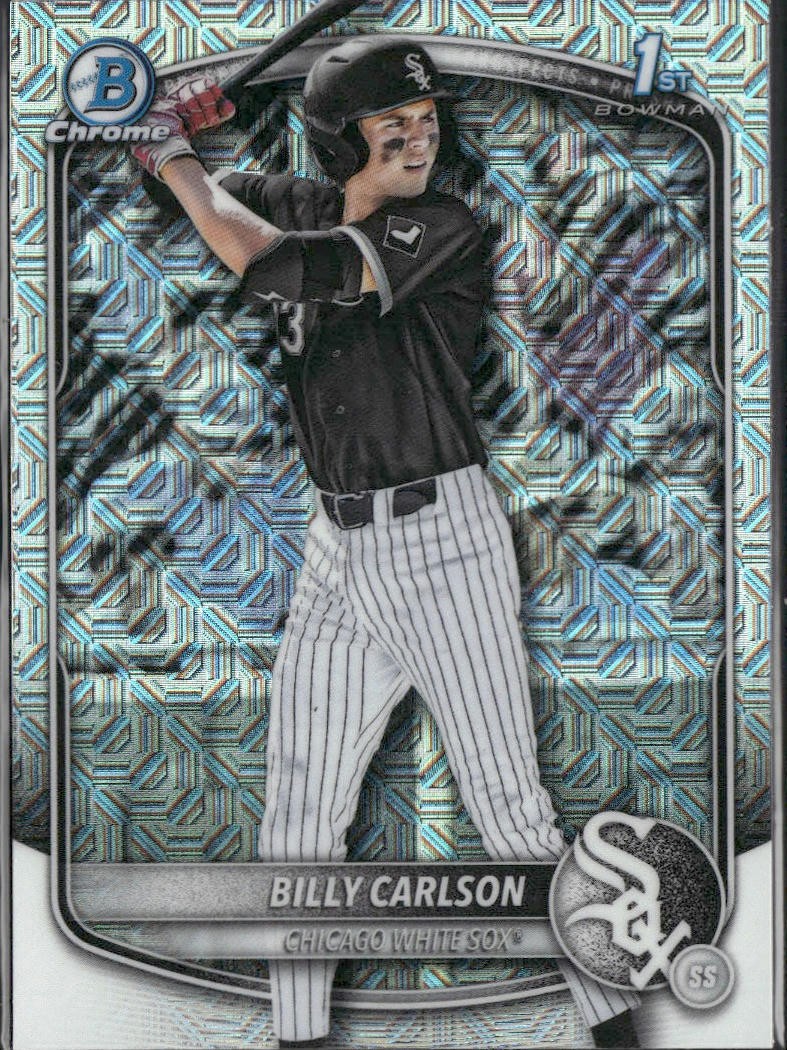 2025 Bowman Draft #BDC-10 Billy Carlson Chrome Mojo Refractor
