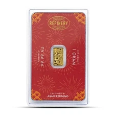 2025 1 Gram Asahi Lunar YOT Snake Gold Bar (In Assay)