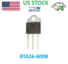 5Pcs BTA26-600B Triac ST MICRO Thyristor BTA26-600 STM 26A 600V TOP3 Insulated
