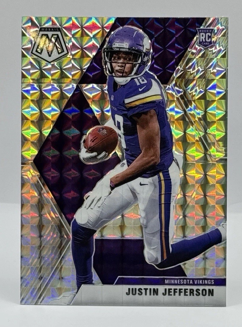2020 Panini Mosaic Justin Jefferson Mosaic Silver Prizm Rookie Card RC #209