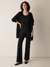 Eileen Fisher Cozy Brushed Terry Hug Kick Pant Brand New NO IMPORT FEES