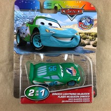 Disney Pixar Cars Color Changers Dinoco Lightning Mcqueen Damaged Card