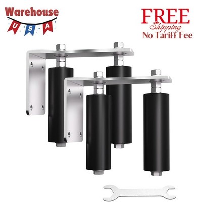 2 Pack 6'' Heavy Duty Sliding Gate Rollers, Adjustable Double Hard Nylon Rollers